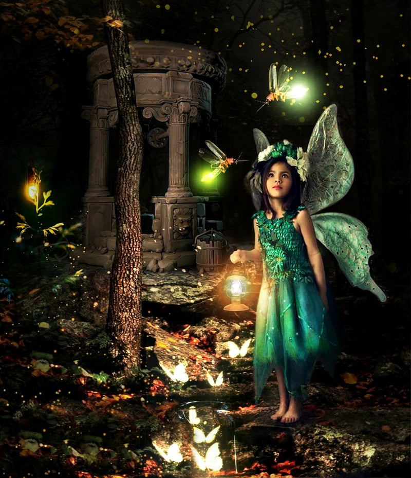 Fairy in a magical forest