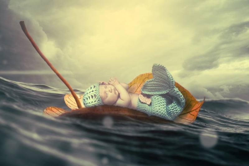 Beautiful mermaid by the sea